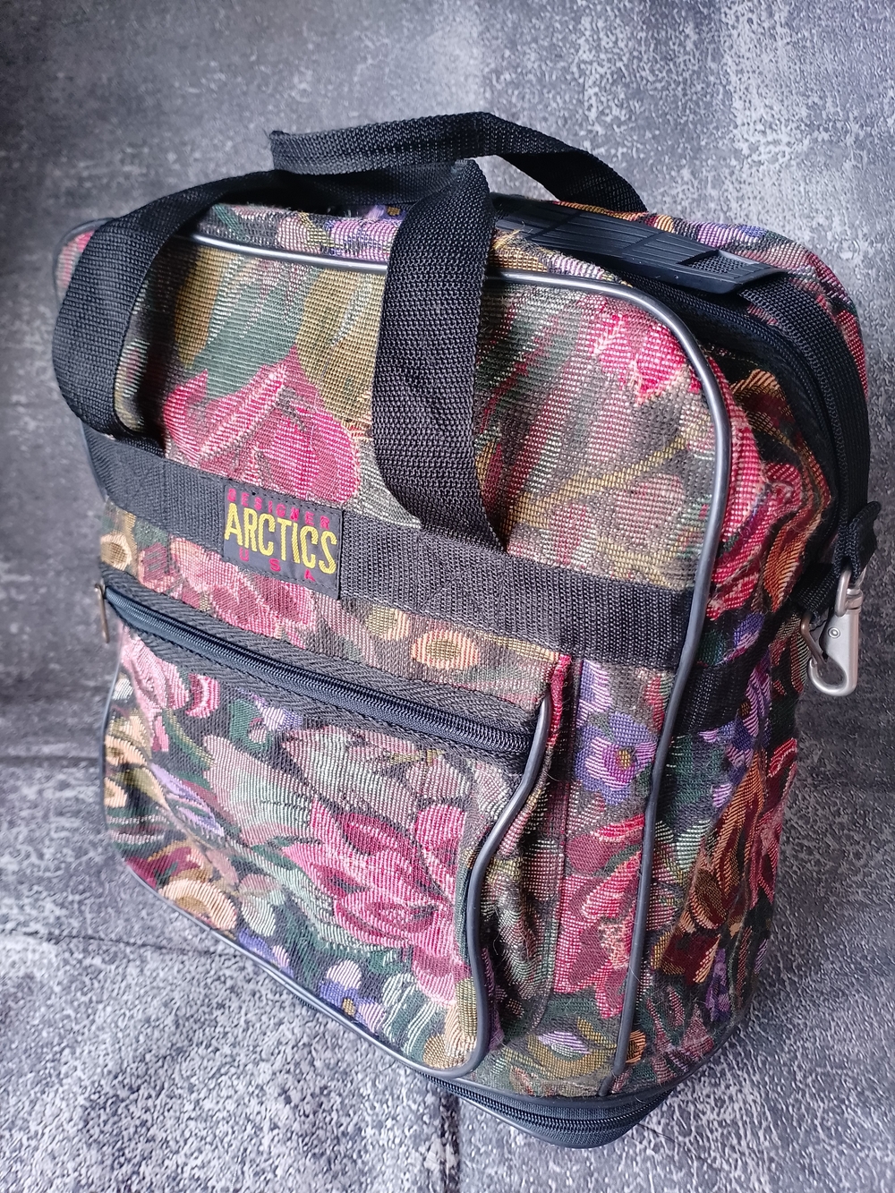 Vintage ARCTICS USA Floral Tote Travel Bag - Expandable - Picture 8 of 16